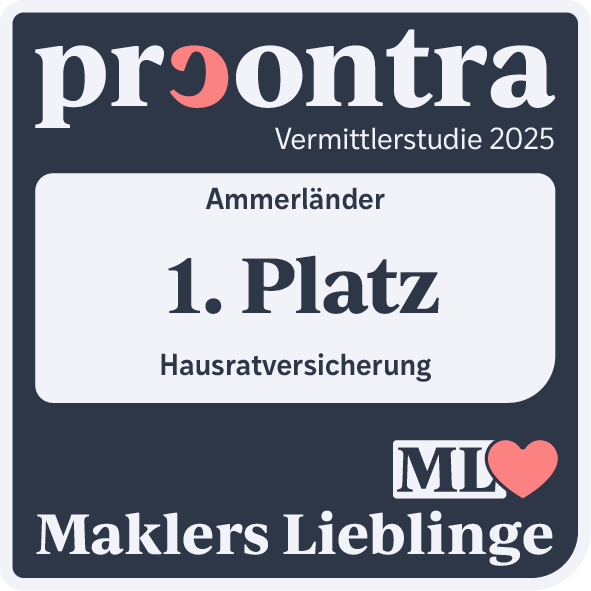 1. Platz Hausratversciherung - Maklers Lieblinge 2025