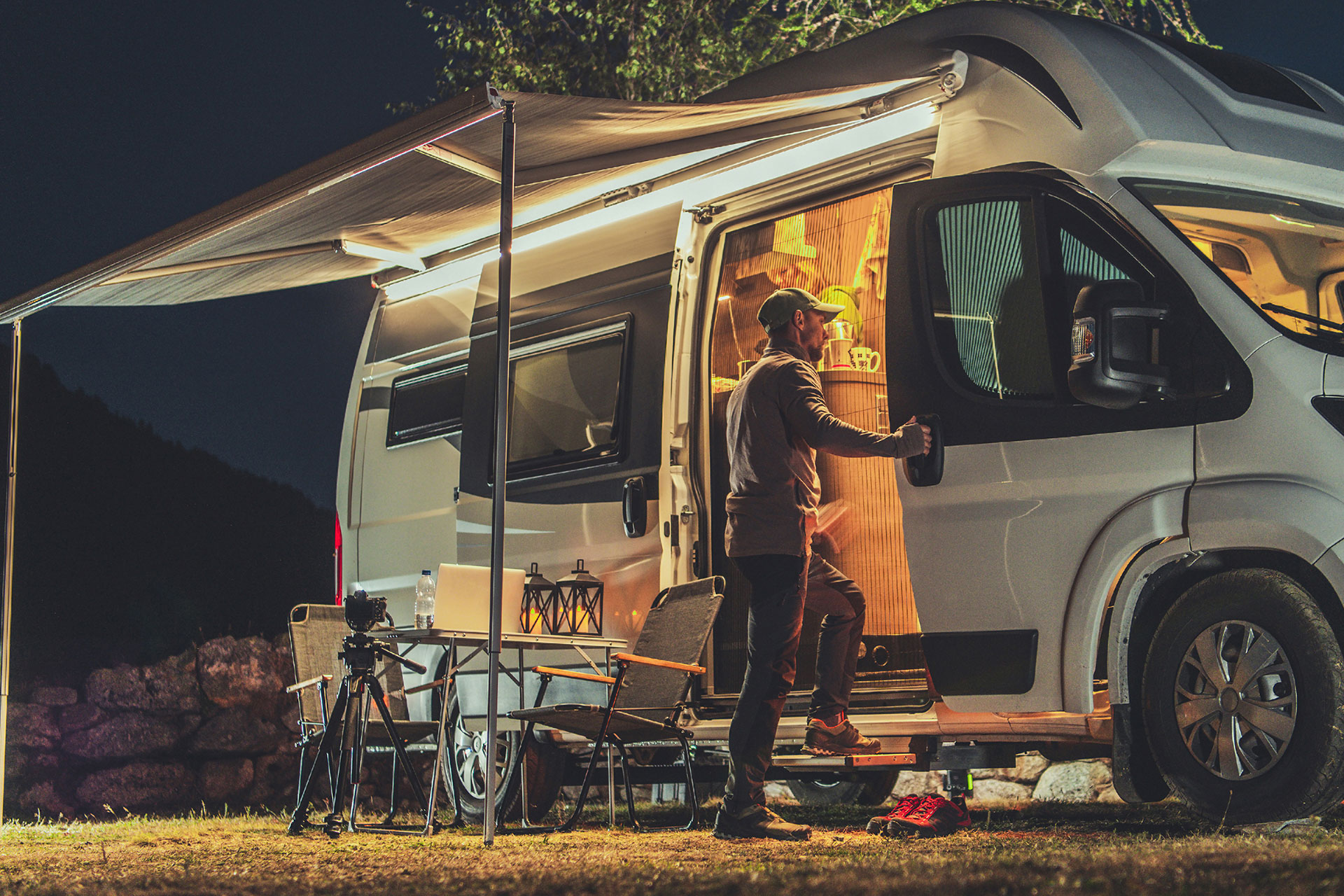 Essen auf dem Campingplatz